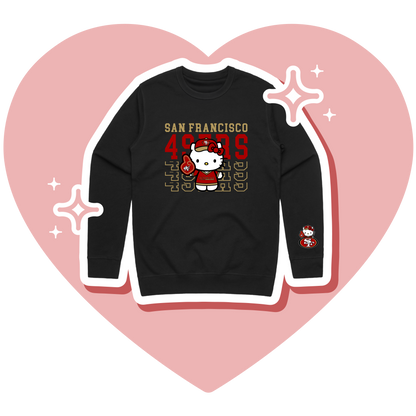 Hello Kitty x 49ers Crewneck Sweatshirts