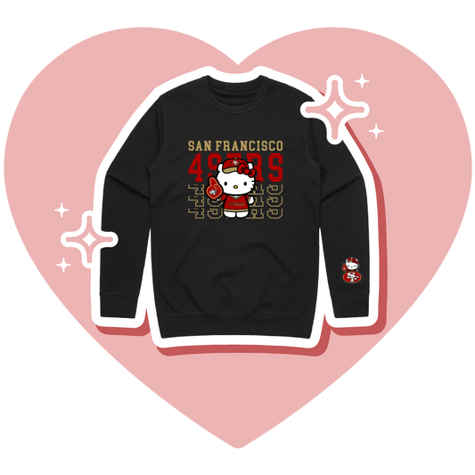 Hello Kitty x 49ers Crewneck Sweatshirts