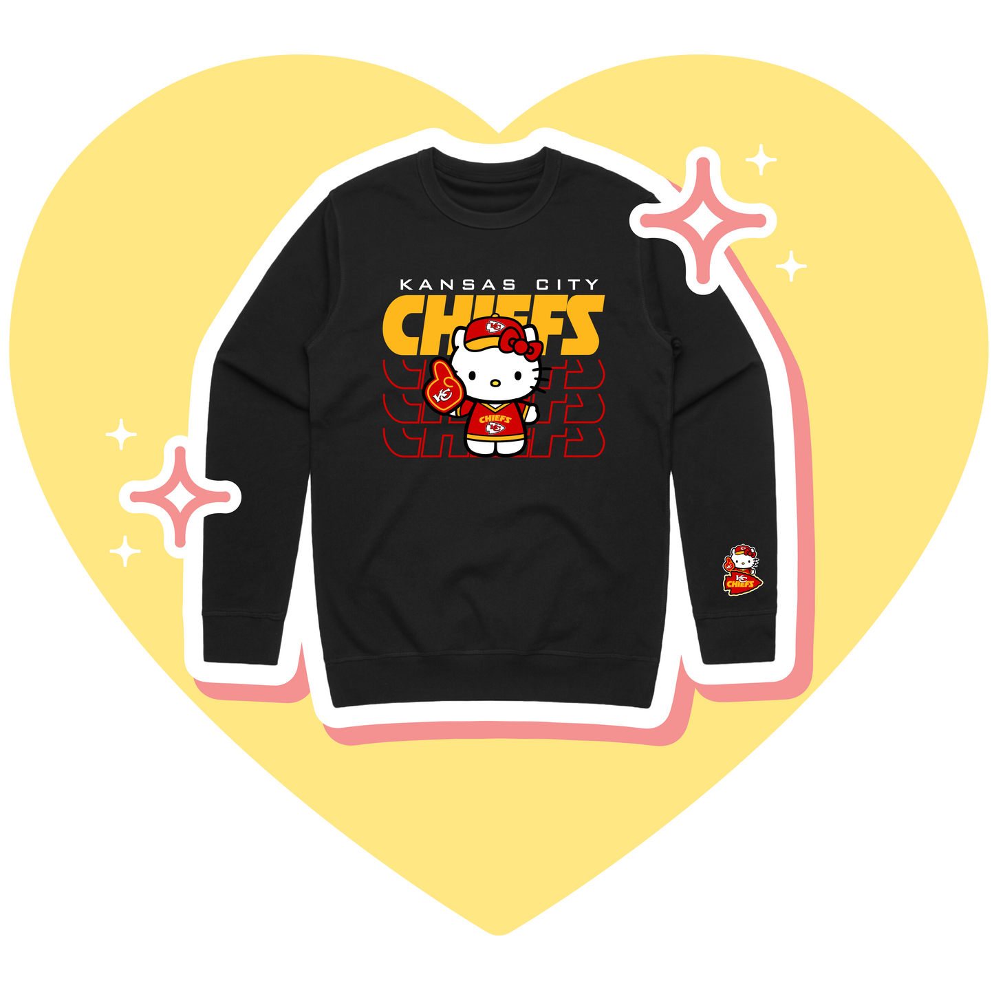 Hello Kitty x Chiefs Crewneck Sweatshirts