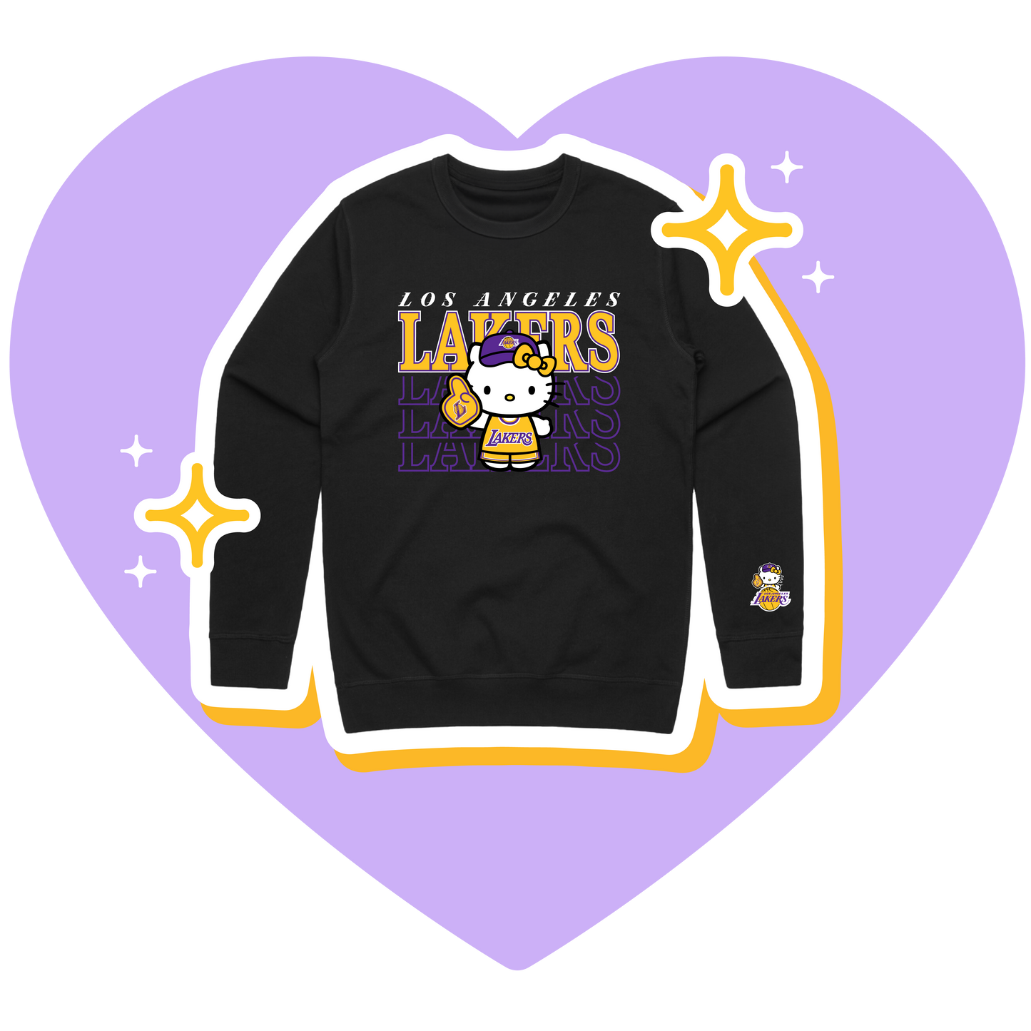 Hello Kitty x Lakers Crewneck Sweatshirt