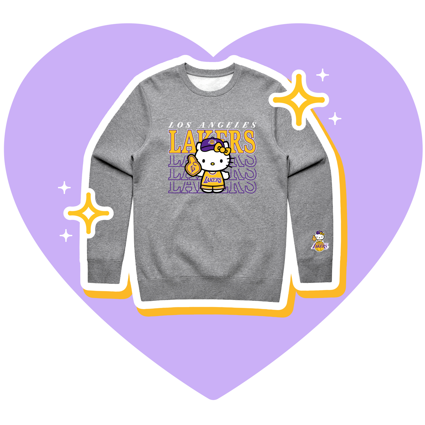 Hello Kitty x Lakers Crewneck Sweatshirt