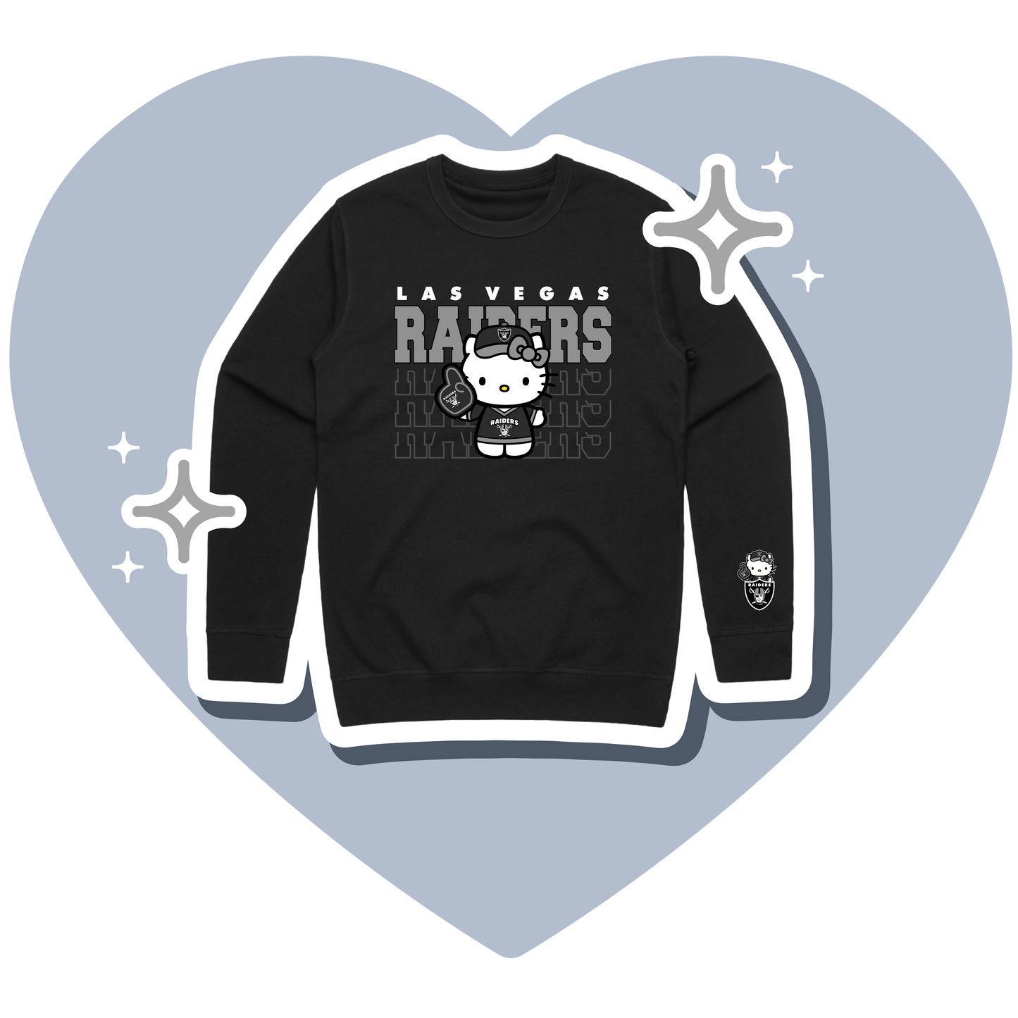 Hello Kitty x Raiders Crewneck Sweatshirts