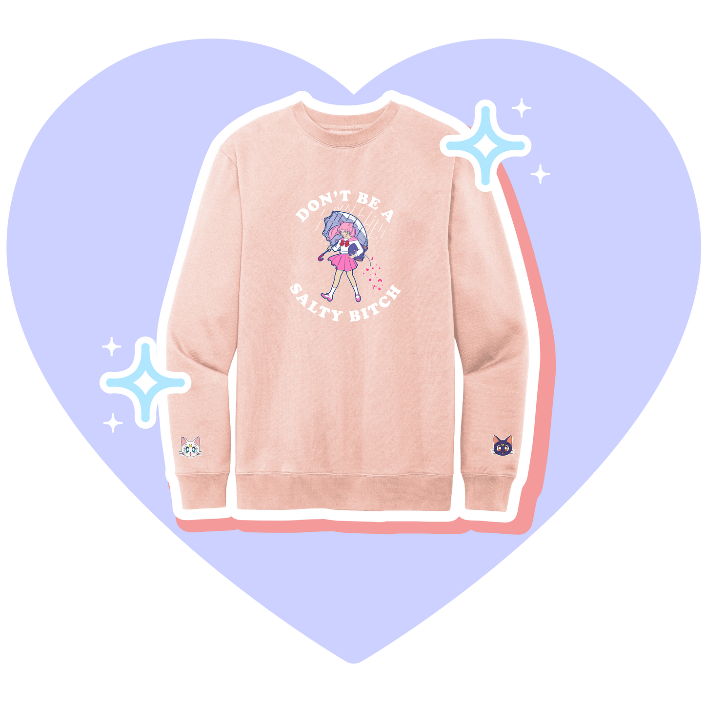 Morton's Salt Girl x Sailor Moon Crewneck Sweatshirts