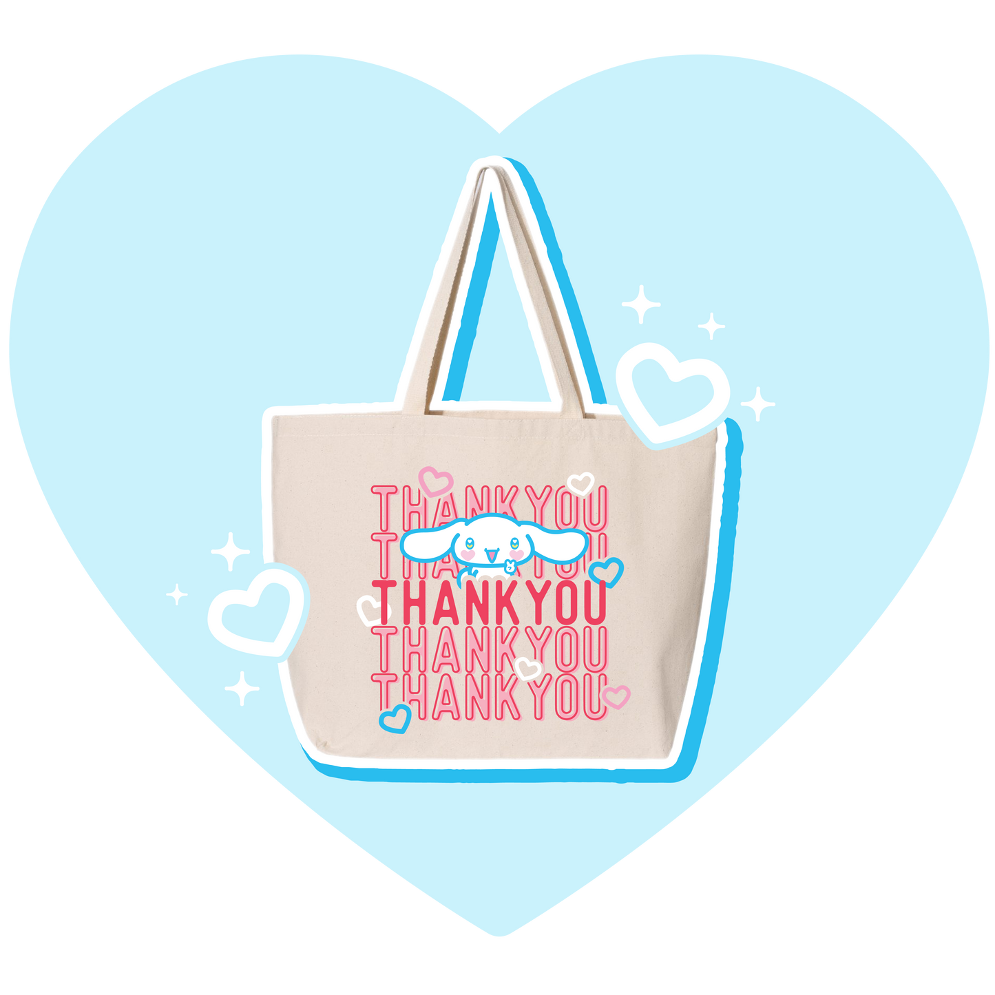 Cinnamoroll Heart Tote Bag