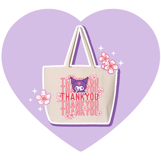 Kuromi Cherry Blossom Tote Bag