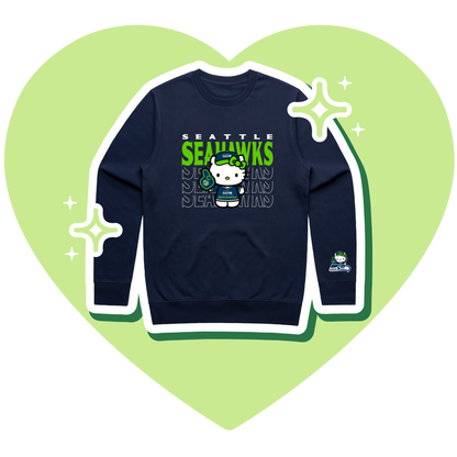 Hello Kitty x Seahawks Crewneck Sweatshirt