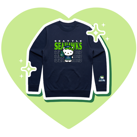 Hello Kitty x Seahawks Crewneck Sweatshirt