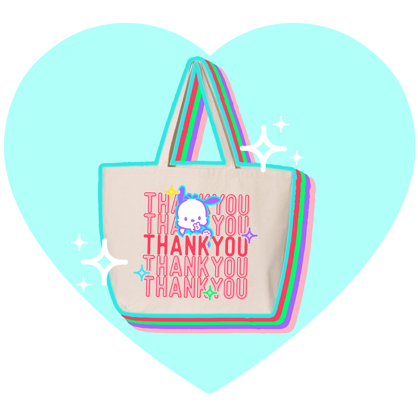 Thank You Pochacco Tote Bag